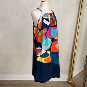 Women's Trina Turk‎ Abstract Print Silk Halter Shift Dress size 8